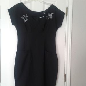 Vintage evening peep a boo pencil style dress